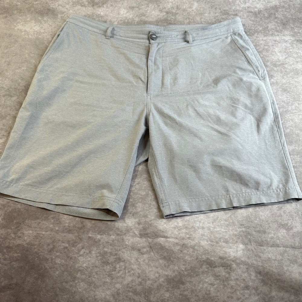 Roundtree & Yorke Performance Golf Shorts Mens 38‎ Gray Flat Front Stretch